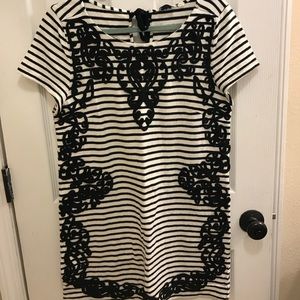 Anthropologie b&w dress